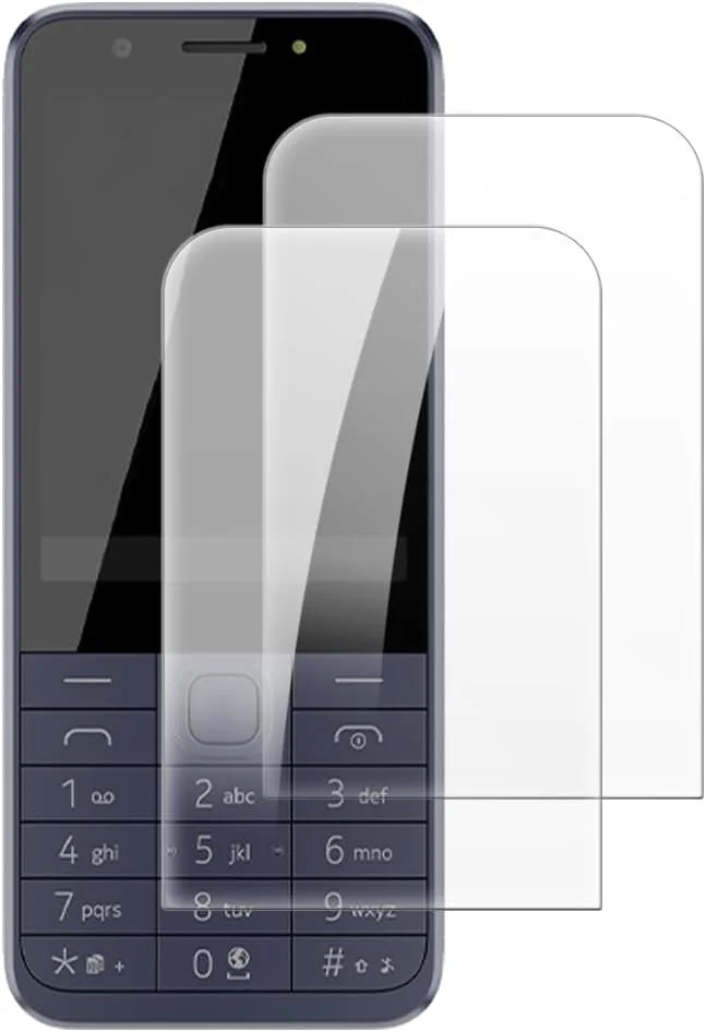 شنتایم [بسته 2 عددی] محافظ صفحه نمایش شیشه ای حرارت دیده سازگار با نوکیا 230 2015 (2.8 اینچ)، شفافیت HD، ضد خش، بدون حباب، سازگار با قاب
