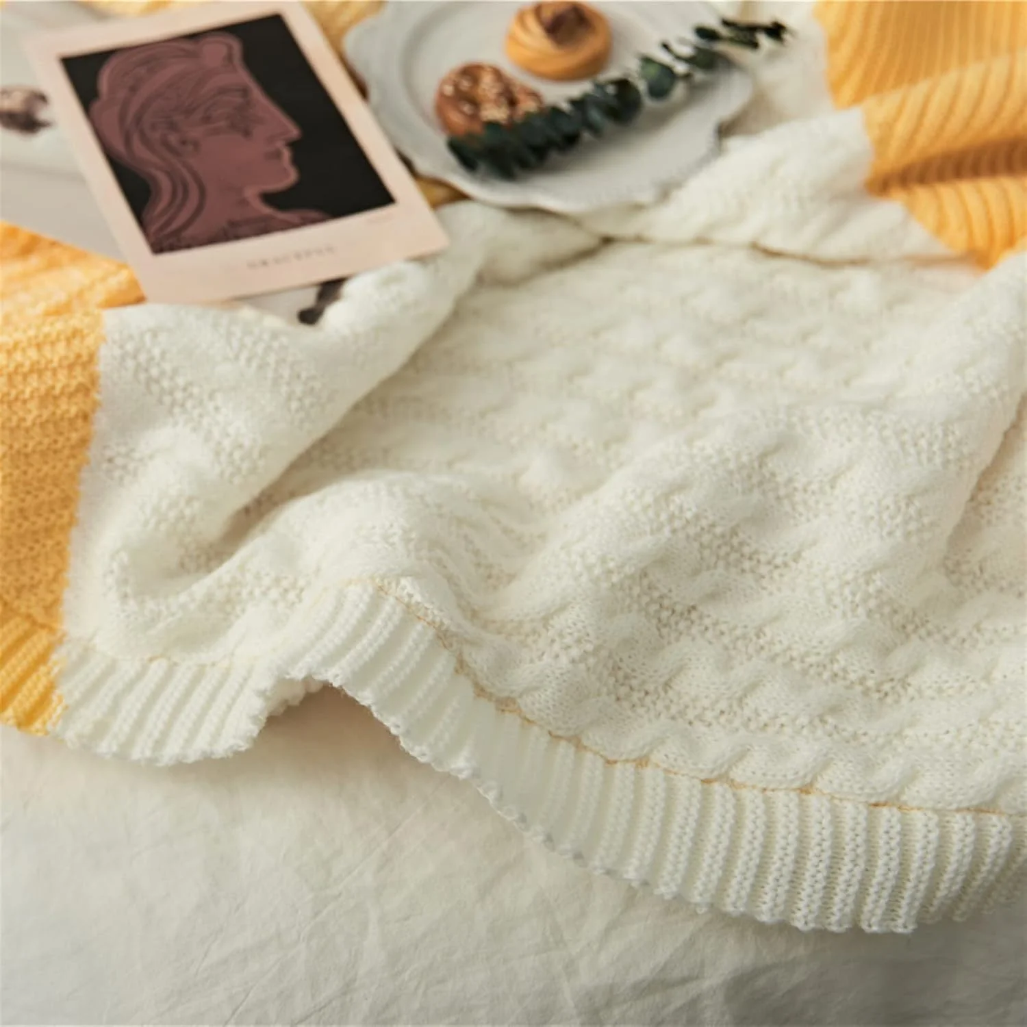 پتوهای WMGSDWB طرح چهارخانه شیک، پتوی زمستانی گرم، تنفسی، ضخیم و نرم، رو تختی تزئینی و لحاف