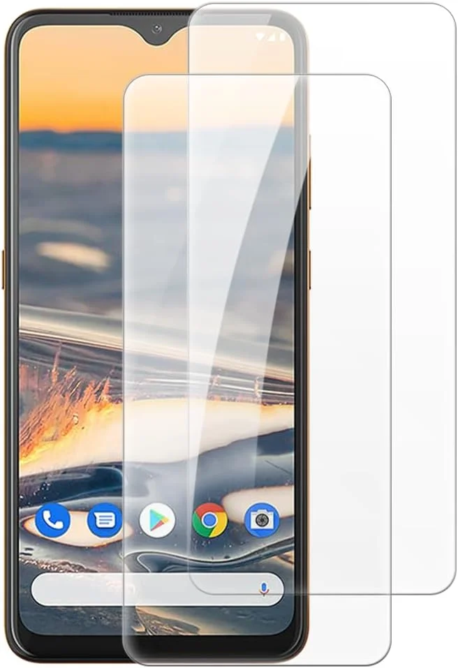 محافظ صفحه نمایش شیشه ای حرارت دیده شانتایم [بسته 2 عددی] سازگار با نوکیا 5.3 (6.55 اینچ)، شفاف HD ضد خش، بدون حباب، سازگار با قاب
