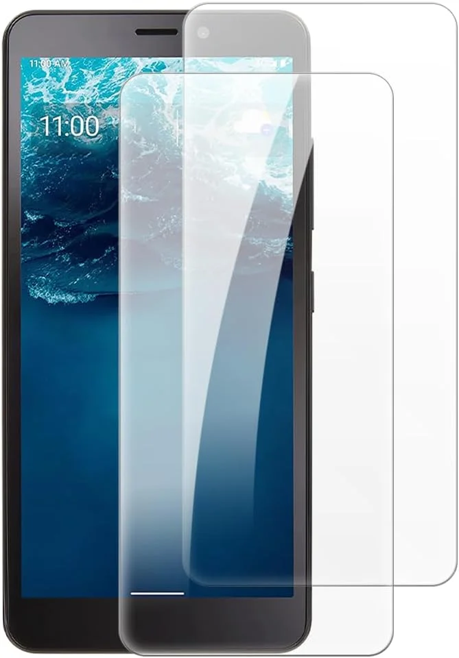 محافظ صفحه نمایش شیشه ای حرارت دیده شانتایم [2 عددی] سازگار با نوکیا C100 (6.1 اینچ)، شفاف HD ضد خش بدون حباب، سازگار با قاب
