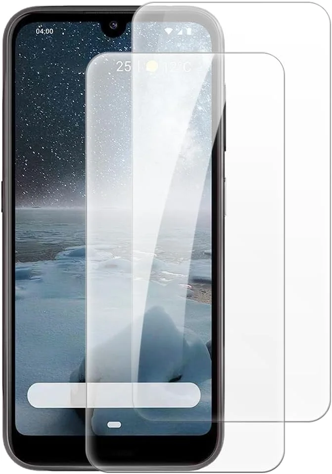 محافظ صفحه نمایش شیشه ای حرارت دیده شانتایم [2 عددی] سازگار با نوکیا 4.2 (5.71 اینچ)، شفاف HD ضد خش بدون حباب، سازگار با قاب