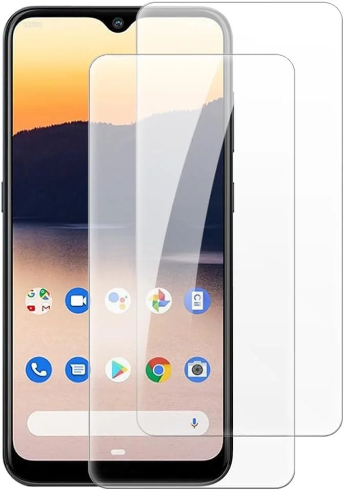 شاین تایم [بسته 2 عددی] محافظ صفحه نمایش شیشه ای حرارت دیده سازگار با نوکیا 2.3 (6.2 اینچ)، شفاف HD ضد خش بدون حباب، سازگار با قاب