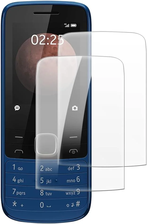 شاین تایم [بسته 2 عددی] محافظ صفحه نمایش شیشه ای حرارت دیده سازگار با نوکیا 225 4G 2020 (2.4 اینچ)، HD شفاف ضد خش بدون حباب، سازگار با قاب