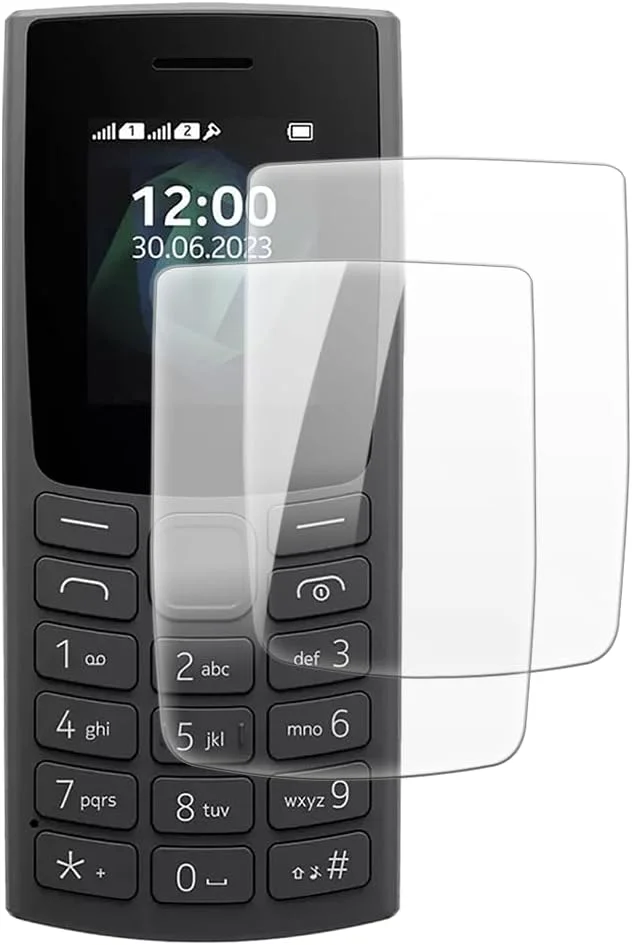 محافظ صفحه نمایش شیشه ای حرارت دیده Shantime [بسته 2 عددی] سازگار با نوکیا 106 2G 2023 (1.8 اینچ)، شفاف HD ضد خش بدون حباب، سازگار با قاب