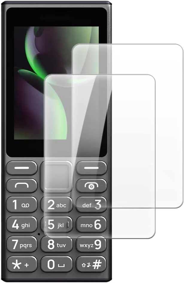 محافظ صفحه نمایش شیشه ای حرارت دیده شانتایم [2 عددی] سازگار با نوکیا 125 4G 2024 (2.4 اینچ)، شفاف HD ضد خش بدون حباب، سازگار با قاب