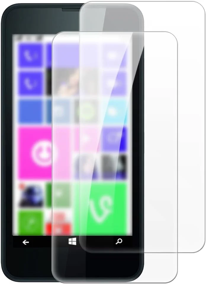 Shantime [2 Pack] Tempered Glass Screen Protector Compatible with Nokia Lumia 636 LTE (4.5 Inch), HD Clear Anti-Scratch Bubble-Free Case Friendly
