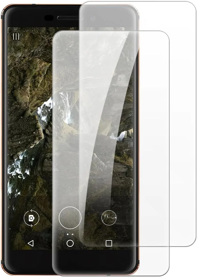 شاین تایم [بسته 2 عددی] محافظ صفحه نمایش شیشه ای حرارت دیده سازگار با نوکیا 6.1 (5.5 اینچ)، HD شفاف ضد خش بدون حباب، سازگار با قاب