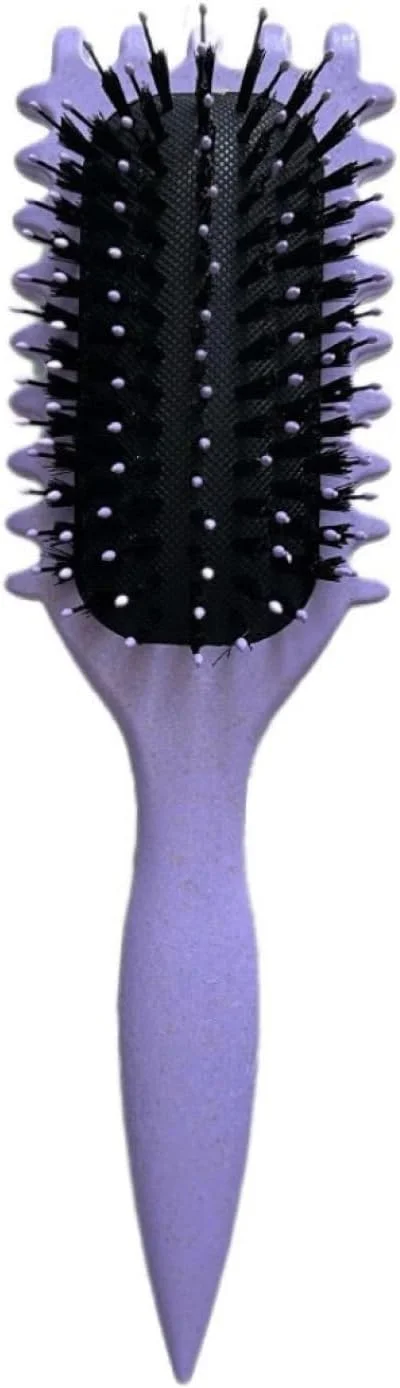 برس فر کننده مو گاجوس، یک عدد، برای شانه کردن، مرتب کردن، حالت دادن و استایل دادن به موهای فر برای آقایان و بانوان، کاهش کشیدگی و گره خوردگی موهای فر (بنفش)