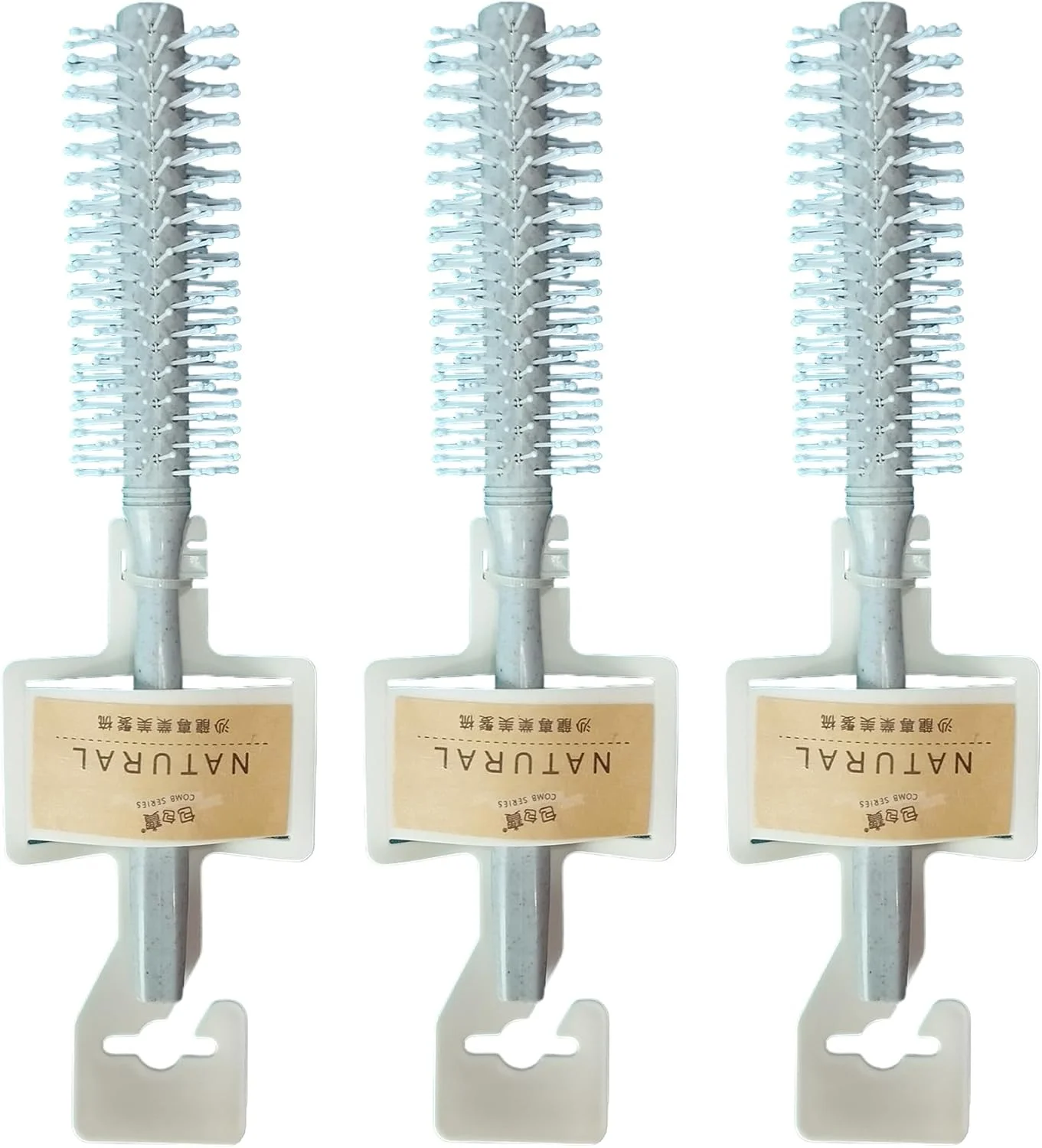 Hair Brush Quiff Roller Round Brush, Small is perfect to Style Curling Comb Hair Styling Tools Shiny Anti-knot Hair Accessories Combs for Women Cylinder Comb for Curls Hair Brush (Pack of 3)