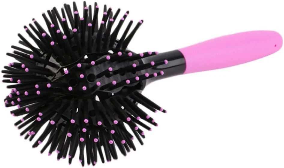برس مو توپی سه بعدی، برس باز کننده گره مو، برس کروی، برس حالت دهنده مو، برس فر کننده مو سه بعدی، ابزار آرایشگاهی برای ماساژ 360 درجه سر و فر کردن مو