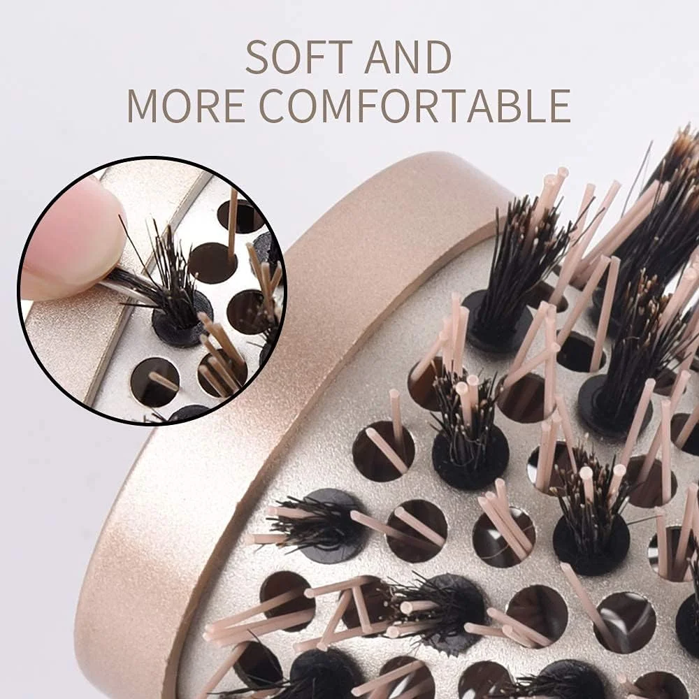 برس گرد 53 میلی متری H TENGHODA برای حالت دادن به مو، برس موی سرامیکی نانو حرارتی و فناوری یونی برای خشک کردن، صاف کردن، موهای براق و موج دار