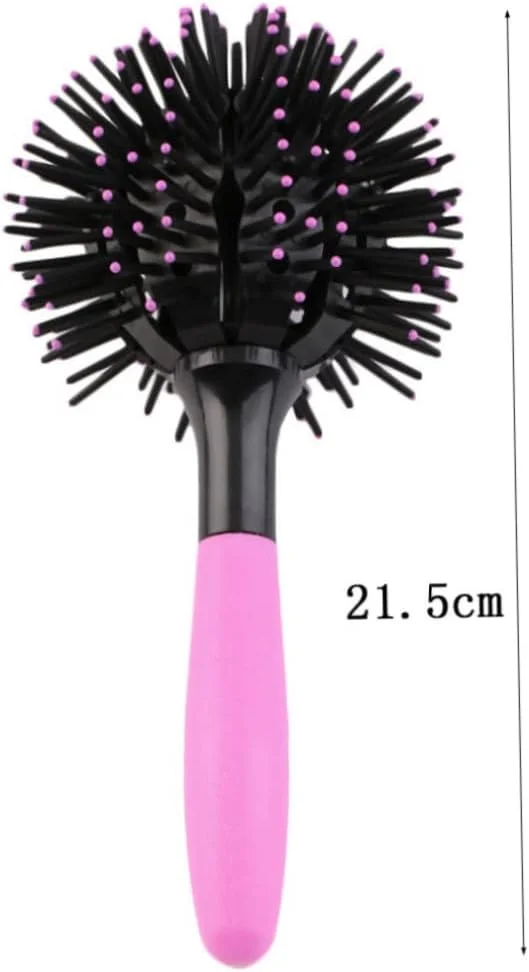 برس مو توپی سه بعدی، برس باز کننده گره مو، برس کروی، برس حالت دهنده مو، برس فر کننده مو سه بعدی، ابزار آرایشگاهی برای ماساژ 360 درجه سر و فر کردن مو