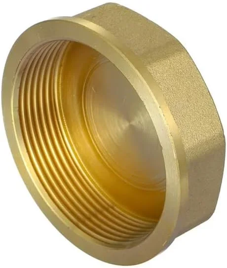 Siltox Brass End Cap | Female Thread Hexagonal Blanking Plug,Brass Caps for Plumbing, Heating Valves & Sanitary Fittings | Available Sizes: 1/2", 3/4", 1" (1", 2)