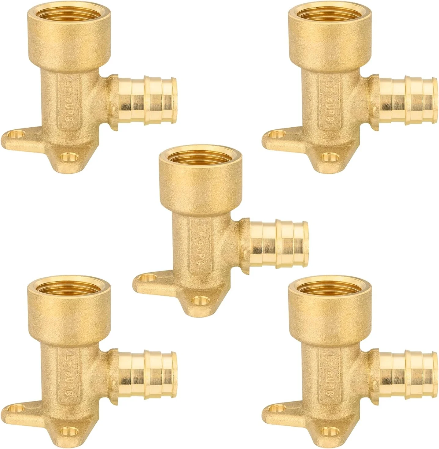 اتصالات Pex A هسون، بسته 5 عددی، زانویی گوشه دار 3/4 اینچ، رزوه مادگی NPT 3/4 اینچ x اتصال Pex A 3/4 اینچ، ASTM F1960