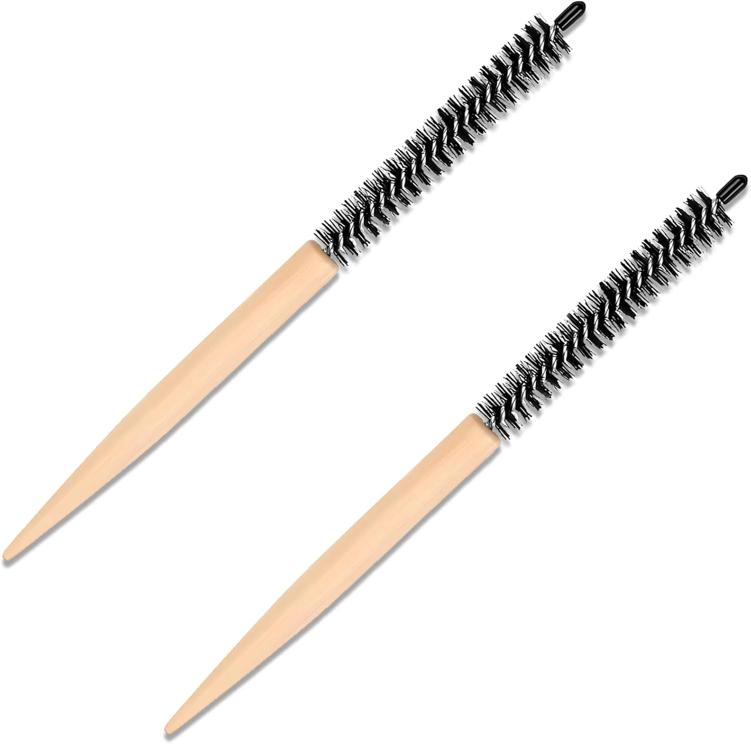 برس حالت دهنده مو گرد کوچک Jaasuee - شانه کوئیف غلتکی مینی برای آرایشگری - برس سالنی سبک وزن برای موهای نازک، موهای کوتاه، چتری، ریش، فر کردن و حالت دادن