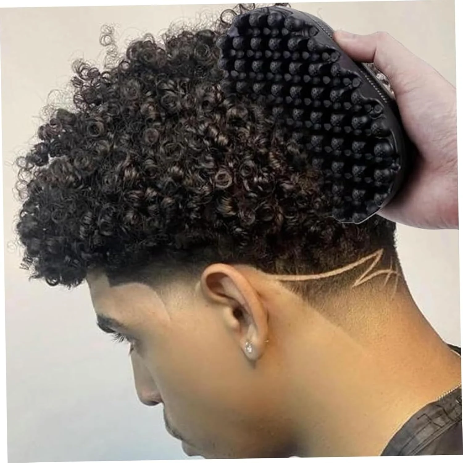 برس فر کننده مو جولریتیک مشکی، شانه بافت کثیف، شانه موی قابل حمل مردانه