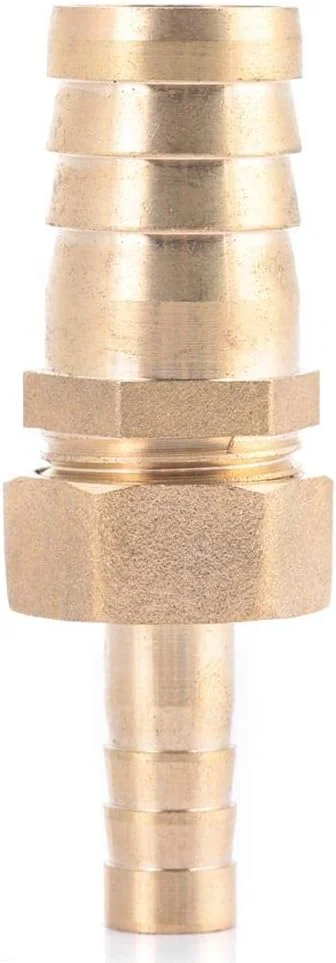 اتصال برنجی Hilitand، کاهنده شلنگ خاردار، اتصال برنجی دوشاخه کاهنده دنباله شلنگ (10-19mm)