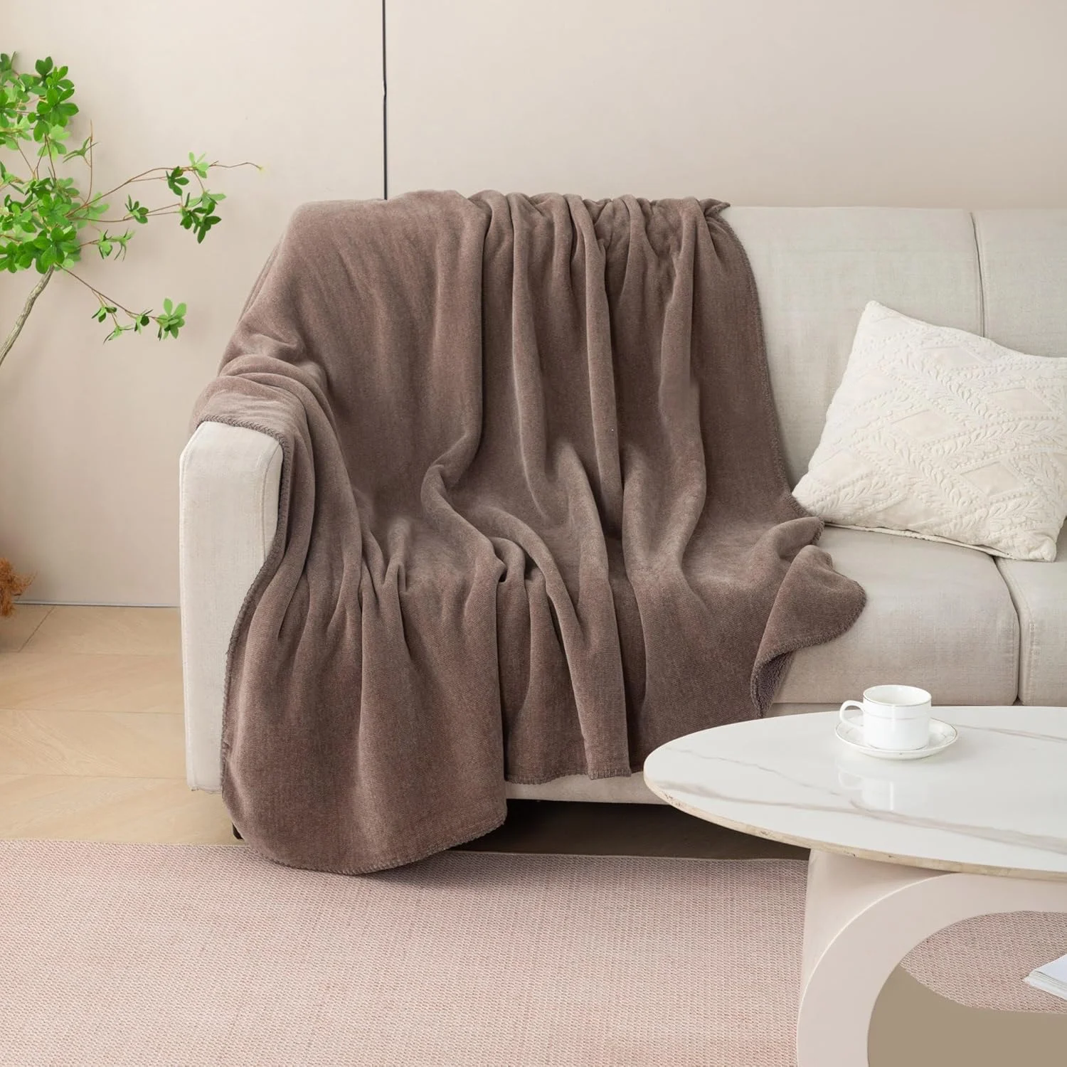 پتو یک نفره دو روHomeBox Logan Chenille تک لایه - 150x220 سانتی متر 168246703