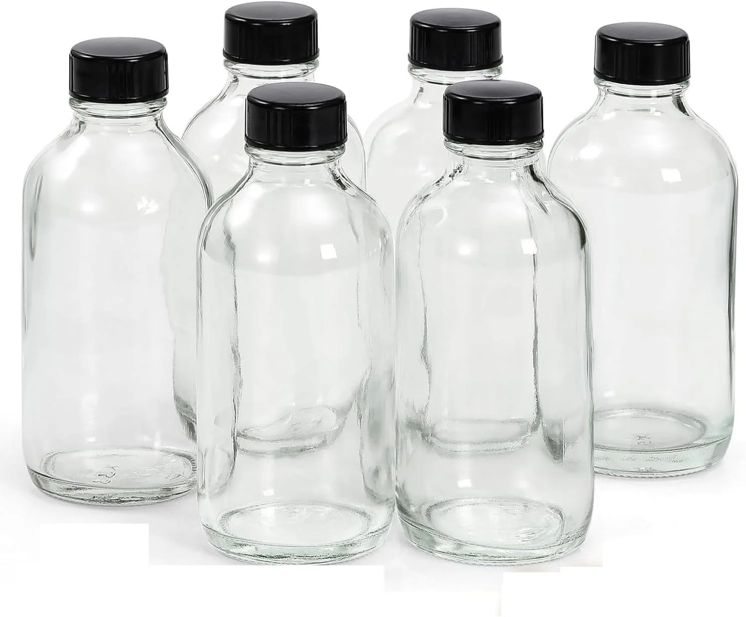 بطری شیشه ای 150 میلی لیتری با درب پلاستیکی مشکی، 6 عدد - شیشه های کوچک گرد ضد نشت برای آب، آبمیوه، روغن، ادویه جات، چاشنی ها، محصولات زیبایی دست ساز، نگهداری در آشپزخانه، مسافرت و سازماندهی انبار بطری شیشه ای 150 میلی لیتری با درب پلاستیکی مشکی، 6 عدد - شیشه های کوچک گرد ضد نشت برای آب، آبمیوه، روغن، ادویه جات، چاشنی ها، محصولات زیبایی دست ساز، نگهداری در آشپزخانه، مسافرت و سازماندهی انبار