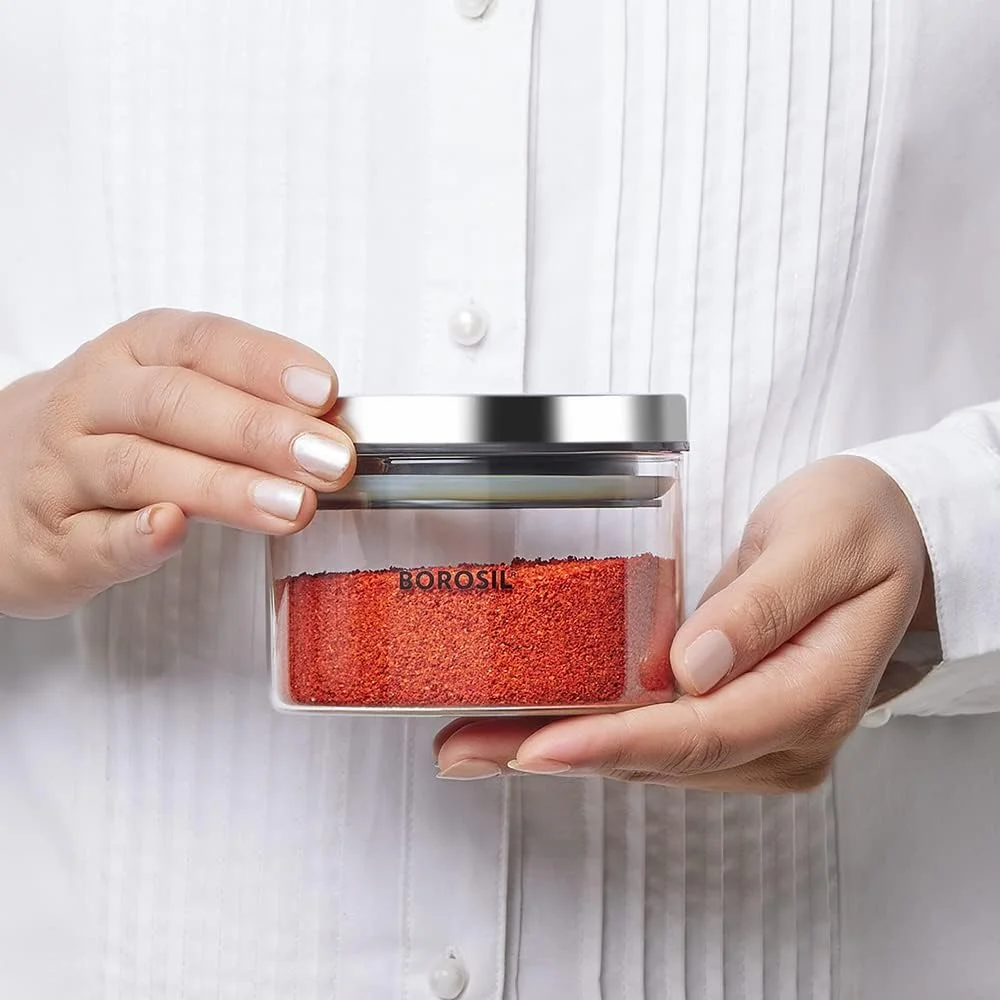 شیشه کلاسیک بوروسیل با درب استیل | ظرف شیشه ای شفاف برای نگهداری مواد غذایی در انبار | ظرف دربسته برای مواد غذایی خشک، ادویه جات، میوه های خشک، قهوه، چای، حبوبات و موارد دیگر 300 میلی لیتر، شفاف شیشه کلاسیک بوروسیل با درب استیل | ظرف شیشه ای شفاف برای نگهداری مواد غذایی در انبار | ظرف دربسته برای مواد غذایی خشک، ادویه جات، میوه های خشک، قهوه، چای، حبوبات و موارد دیگر 300 میلی لیتر، شفاف