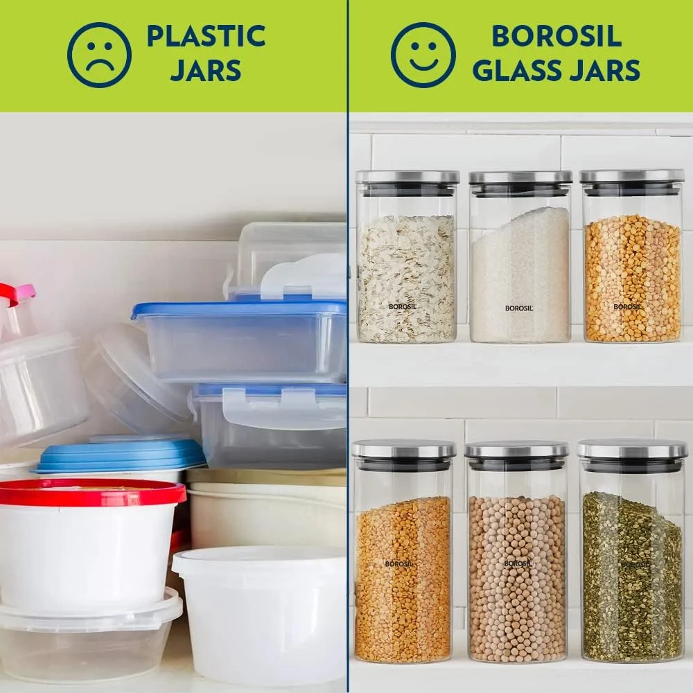 شیشه کلاسیک بوروسیل با درب استیل | ظرف شیشه ای شفاف برای نگهداری مواد غذایی در انبار | ظرف دربسته برای مواد غذایی خشک، ادویه جات، میوه های خشک، قهوه، چای، حبوبات و موارد دیگر 300 میلی لیتر، شفاف شیشه کلاسیک بوروسیل با درب استیل | ظرف شیشه ای شفاف برای نگهداری مواد غذایی در انبار | ظرف دربسته برای مواد غذایی خشک، ادویه جات، میوه های خشک، قهوه، چای، حبوبات و موارد دیگر 300 میلی لیتر، شفاف