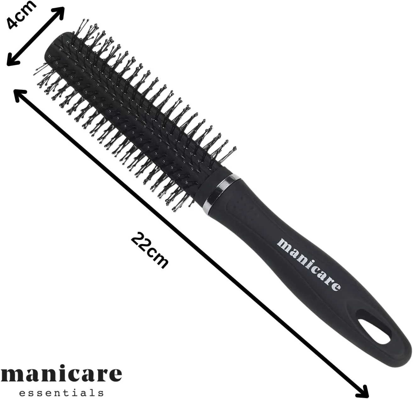 برس گرد مانیکر برای خشک کردن مو با سشوار، مناسب برای انواع و طول مو، قابل استفاده روی موهای خیس یا خشک، برس مو با نوک گرد، حالت دهی و آرایش مو در خانه و سالن