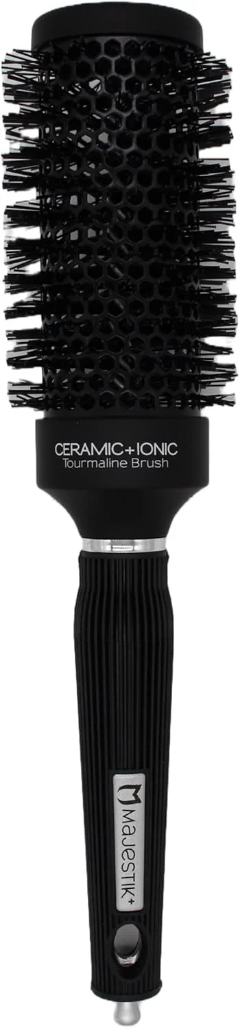 برس گرد مو مجستیک+ 52 میلی‌متری با فناوری نانو سرامیک و برس یونی با موهای نایلونی برای خشک کردن، فر کردن، حالت دادن و صاف کردن مو