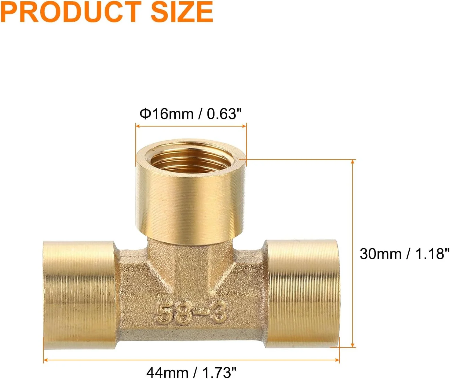 اتصال سه راهی برنجی QUARKZMAN، 1/4 اینچ x 1/4 اینچ x 1/4 اینچ NPT، اتصال سه راهی 3 طرفه برای انتقال لوله های گاز، بسته 2 عددی