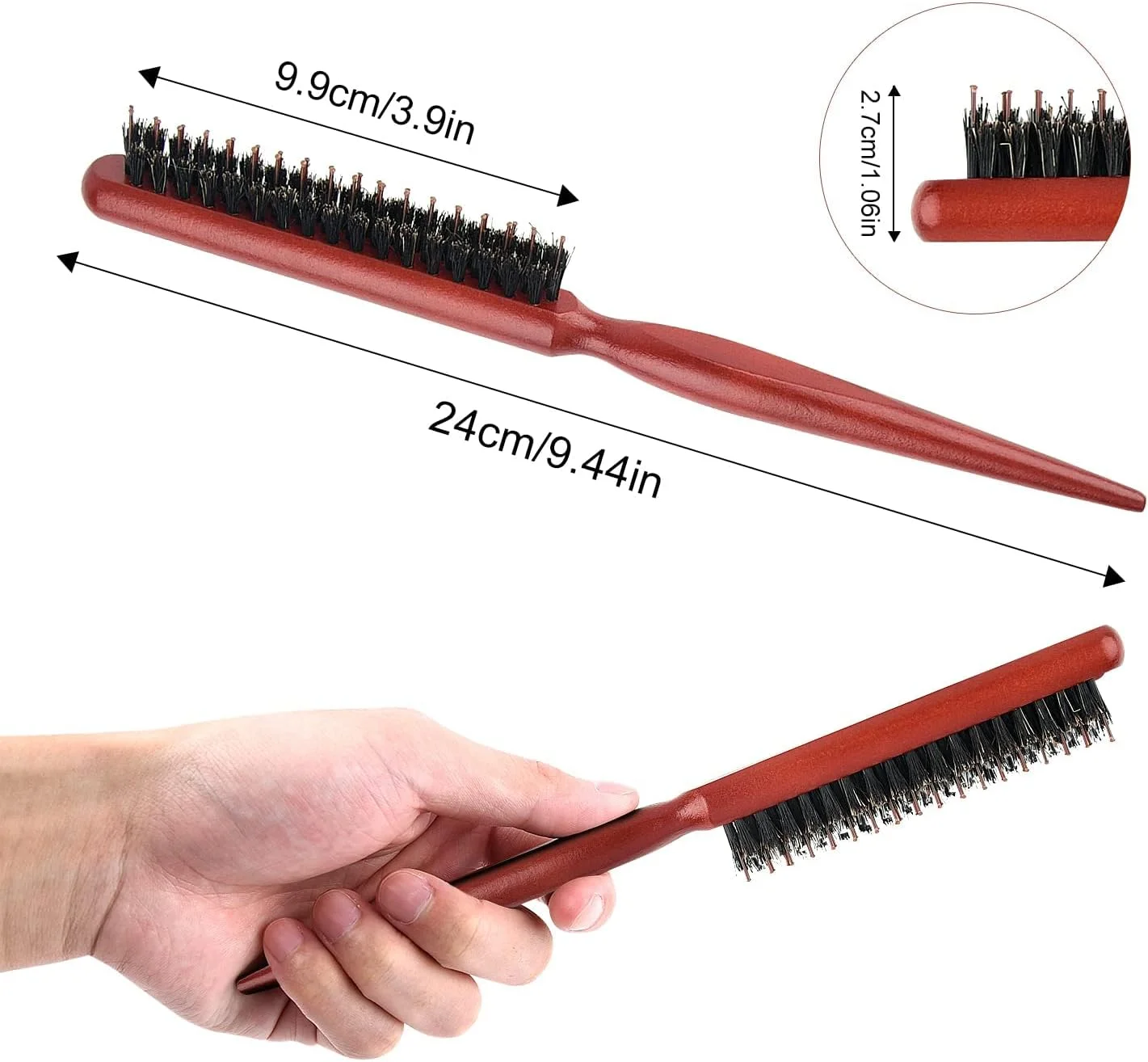 برس پوش دهنده نایلونی، 3 عدد شانه پوش دهنده با دم موشی برای قسمت بندی مو برای حالت دادن لبه ها، پوش دادن، صاف کردن و حالت دادن به موهای نازک و ظریف برای ایجاد حجم برس پوش دهنده نایلونی، 3 عدد شانه پوش دهنده با دم موشی برای قسمت بندی مو برای حالت دادن لبه ها، پوش دادن، صاف کردن و حالت دادن به موهای نازک و ظریف برای ایجاد حجم