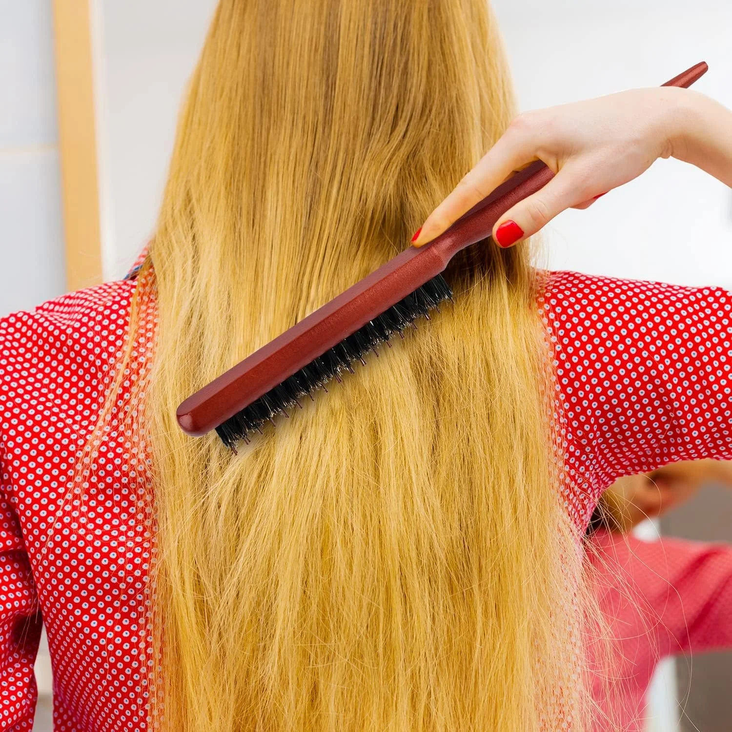 برس پوش دهنده نایلونی، 3 عدد شانه پوش دهنده با دم موشی برای قسمت بندی مو برای حالت دادن لبه ها، پوش دادن، صاف کردن و حالت دادن به موهای نازک و ظریف برای ایجاد حجم برس پوش دهنده نایلونی، 3 عدد شانه پوش دهنده با دم موشی برای قسمت بندی مو برای حالت دادن لبه ها، پوش دادن، صاف کردن و حالت دادن به موهای نازک و ظریف برای ایجاد حجم