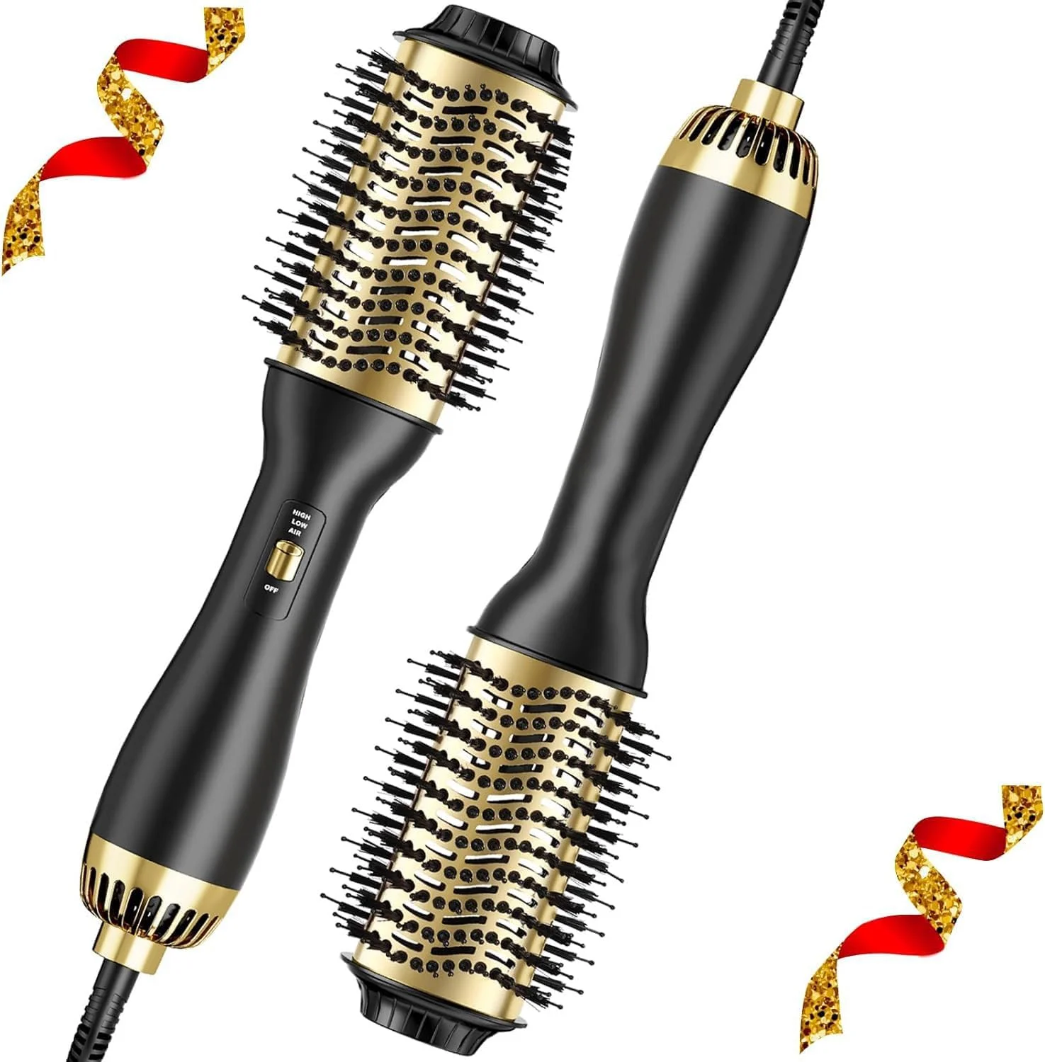 برس سشوار حرفه ای مو، برس سشوار یونی یکپارچه، برس هوای گرم سالنی حرفه ای، حالت دهنده سرامیکی مو، سشوار و حالت دهنده 4 در 1 با بدنه بیضی شکل، برای انواع مو