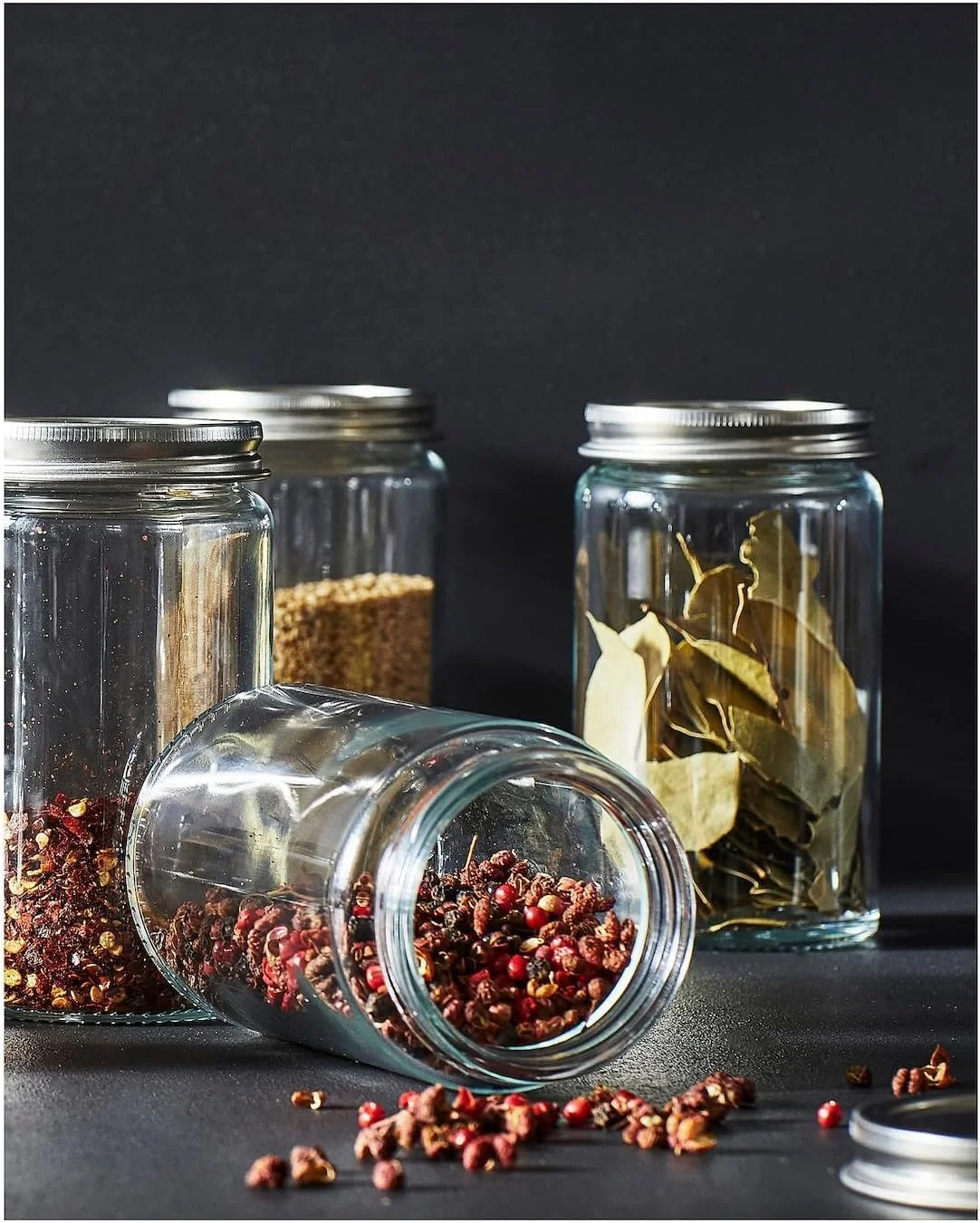 ست 4 تایی شیشه ادویه با درب استیل ضد زنگ - 350 میلی لیتر، ظروف نگهداری چاشنی هوا بند برای سازماندهی و نگهداری آشپزخانه ست 4 تایی شیشه ادویه با درب استیل ضد زنگ - 350 میلی لیتر، ظروف نگهداری چاشنی هوا بند برای سازماندهی و نگهداری آشپزخانه