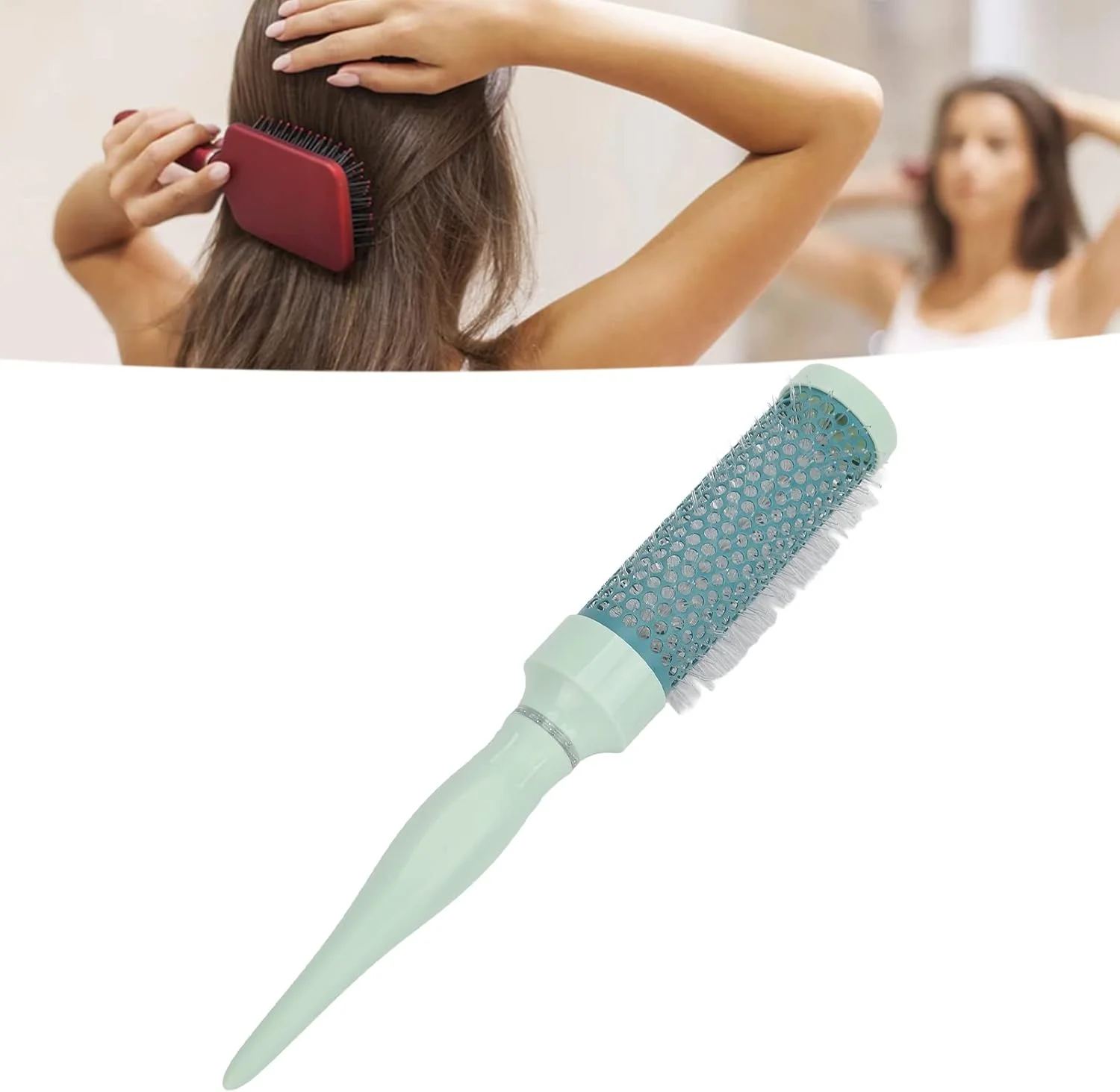 برس گرد مو، ابزار برس حالت دهنده سالن خانگی برای خشک کردن، فر کردن و صاف کردن مو (1.5 اینچ) برس گرد مو، ابزار برس حالت دهنده سالن خانگی برای خشک کردن، فر کردن و صاف کردن مو (1.5 اینچ)