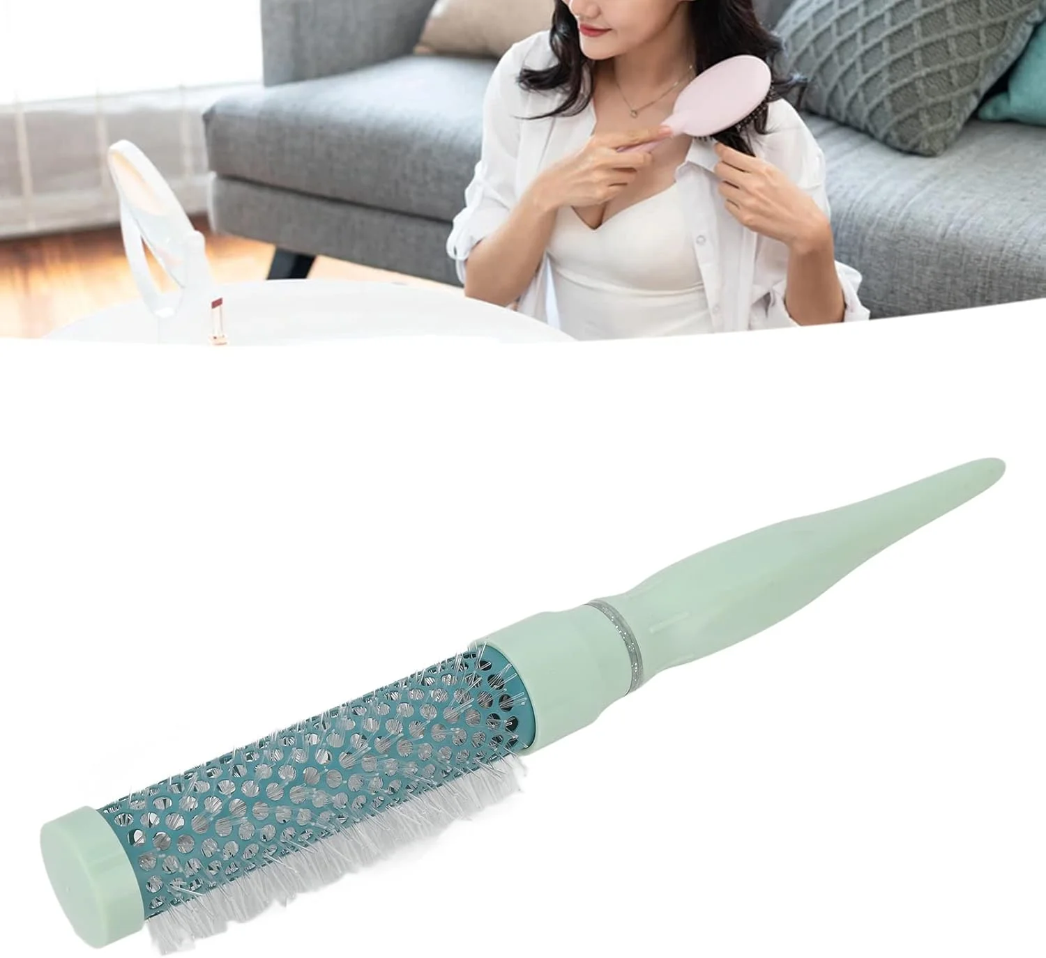 برس مو گرد، ابزار برس حالت دهنده سالن خانگی برای خشک کردن، فر کردن و صاف کردن مو (2.8 سانتی متر) برس مو گرد، ابزار برس حالت دهنده سالن خانگی برای خشک کردن، فر کردن و صاف کردن مو (2.8 سانتی متر)