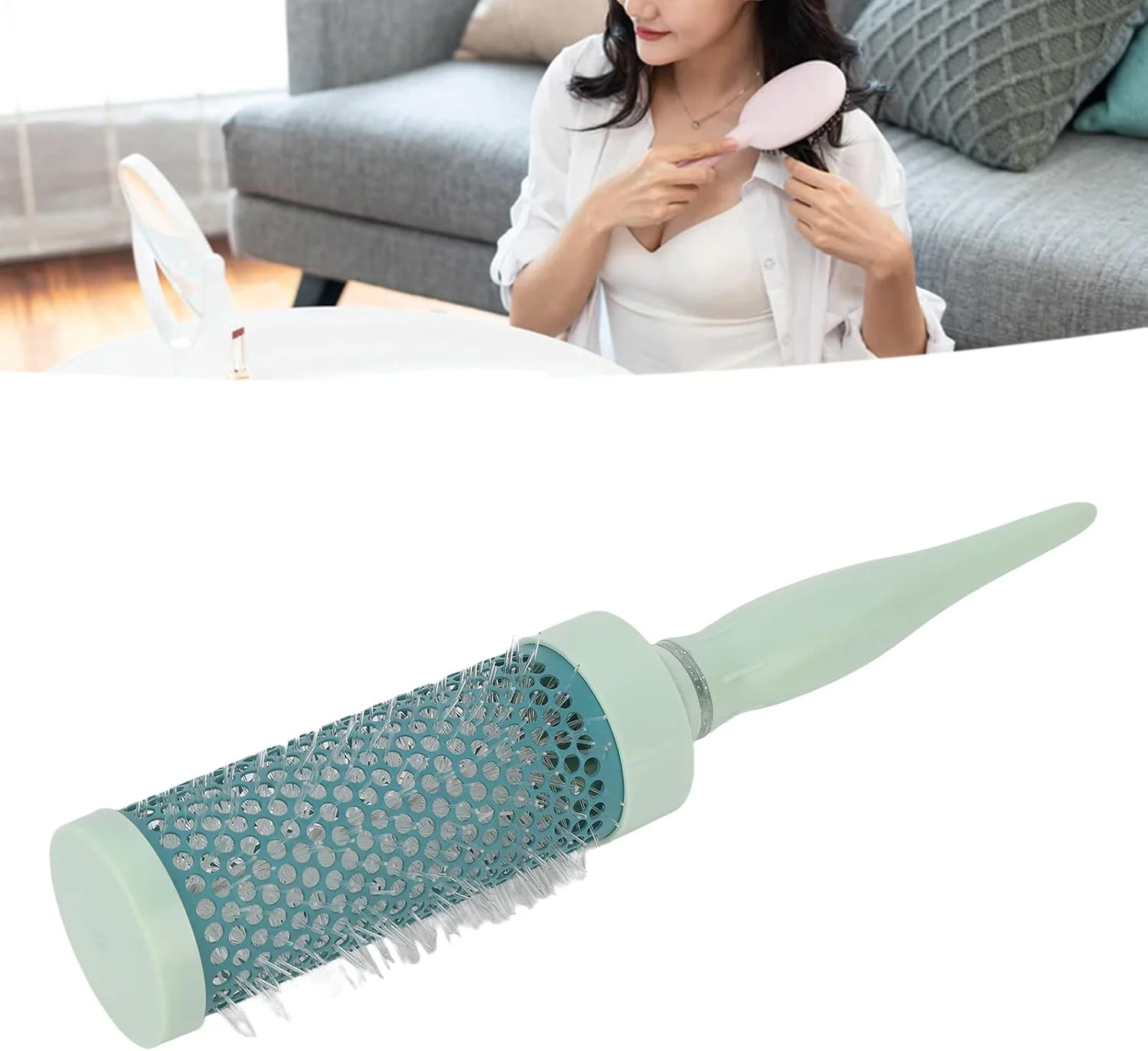 برس مو گرد، ابزار برس حالت دهنده سالن خانگی برای خشک کردن، فر کردن و صاف کردن مو (4.8 سانتی متر) برس مو گرد، ابزار برس حالت دهنده سالن خانگی برای خشک کردن، فر کردن و صاف کردن مو (4.8 سانتی متر)