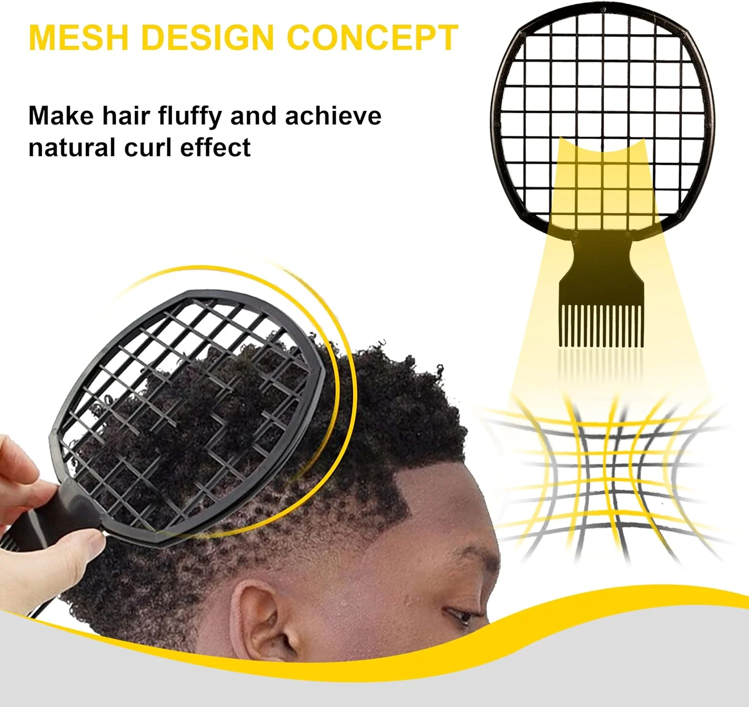 ست اسفنج فر کننده مو سلآلو به همراه دستکش، شانه فلزی و شانه پیچ مو برای آقایان و بانوان