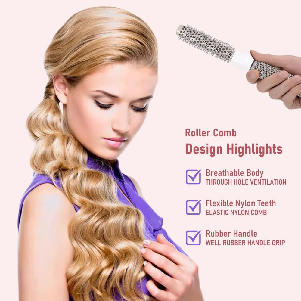 برس گرد مو SAVOR & FAVOR DXN برای خشک کردن و حالت دادن مو، برس پلاستیکی با موهای نایلونی برای حجم دادن، فر کردن و صاف کردن مو، ابزار حالت دهی سبک وزن برای زنان و مردان برس گرد مو SAVOR & FAVOR DXN برای خشک کردن و حالت دادن مو، برس پلاستیکی با موهای نایلونی برای حجم دادن، فر کردن و صاف کردن مو، ابزار حالت دهی سبک وزن برای زنان و مردان