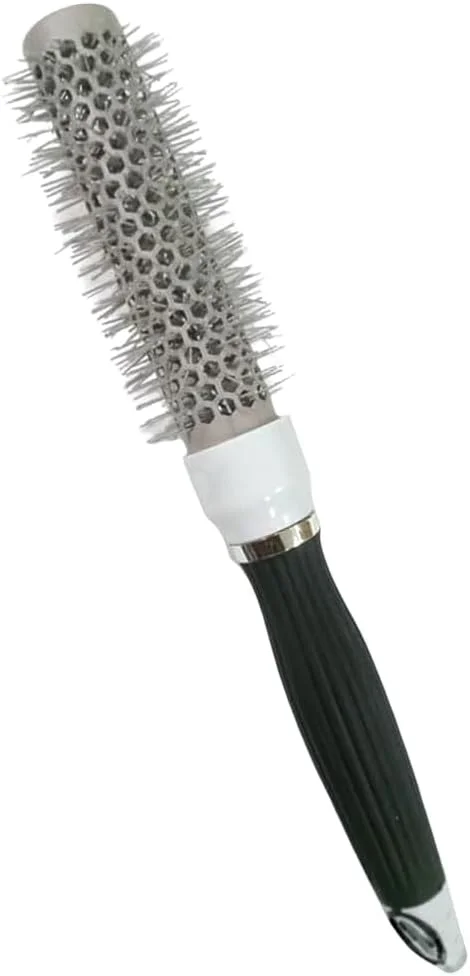 برس گرد حرارتی نانو یونی DXN سیور اند فیور، دسته پلاستیکی با موهای نایلونی، برس حرارتی فر کننده مو، ضد وز و درخشان کننده مو، حالت دهنده و حجم دهنده، مناسب برای زنان، مردان و کودکان