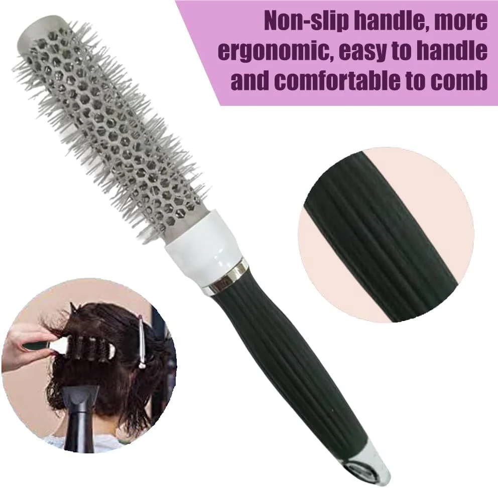 برس گرد حرارتی نانو یونی DXN سیور اند فیور، دسته پلاستیکی با موهای نایلونی، برس حرارتی فر کننده مو، ضد وز و درخشان کننده مو، حالت دهنده و حجم دهنده، مناسب برای زنان، مردان و کودکان برس گرد حرارتی نانو یونی DXN سیور اند فیور، دسته پلاستیکی با موهای نایلونی، برس حرارتی فر کننده مو، ضد وز و درخشان کننده مو، حالت دهنده و حجم دهنده، مناسب برای زنان، مردان و کودکان