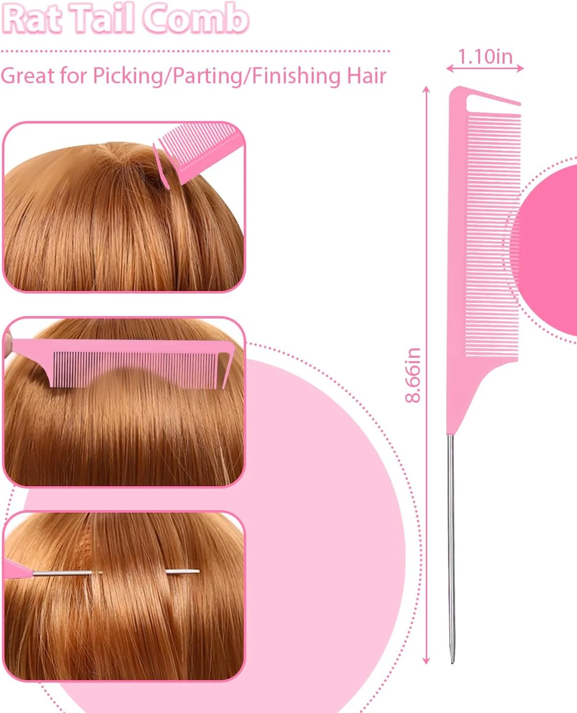 ست برس موی Samnyte برای حالت دادن به مو، برس لبه مو، شانه مو 3 عددی، شانه دم موشی برای جدا کردن مو، شانه پوش دهنده برای حجم دادن به مو، برس لبه برای حالت دادن به موهای مشکی ست برس موی Samnyte برای حالت دادن به مو، برس لبه مو، شانه مو 3 عددی، شانه دم موشی برای جدا کردن مو، شانه پوش دهنده برای حجم دادن به مو، برس لبه برای حالت دادن به موهای مشکی