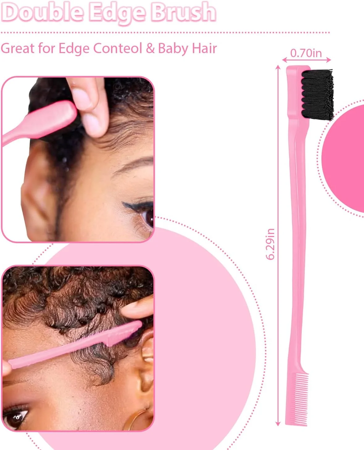 ست برس موی Samnyte برای حالت دادن به مو، برس لبه مو، شانه مو 3 عددی، شانه دم موشی برای جدا کردن مو، شانه پوش دهنده برای حجم دادن به مو، برس لبه برای حالت دادن به موهای مشکی ست برس موی Samnyte برای حالت دادن به مو، برس لبه مو، شانه مو 3 عددی، شانه دم موشی برای جدا کردن مو، شانه پوش دهنده برای حجم دادن به مو، برس لبه برای حالت دادن به موهای مشکی