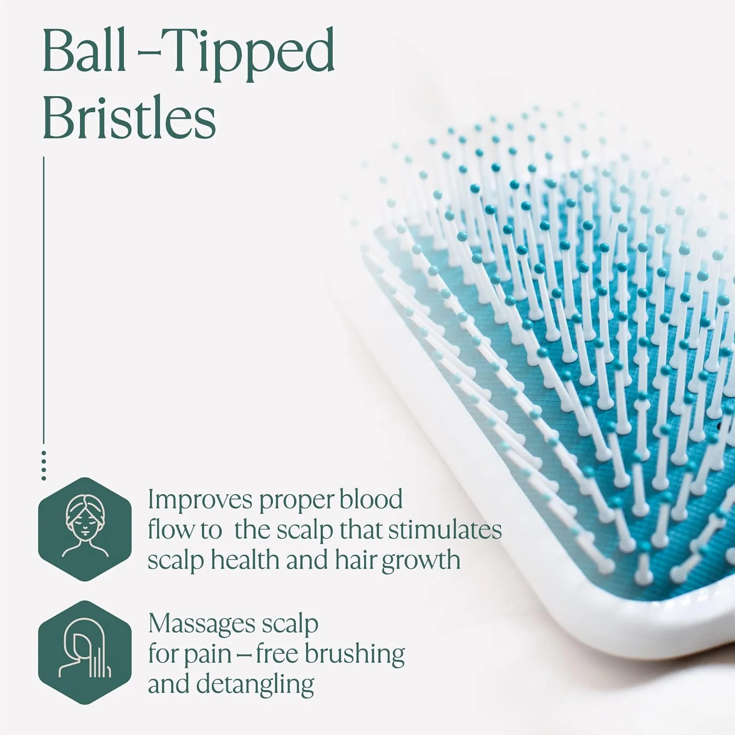 برس پارویی نرم آغشته به مواد معدنی یونی - برس صاف کننده ضد الکتریسیته ساکن برای حالت دادن به مو، خشک کردن با سشوار، صاف کردن - موهای نایلونی ملایم، دسته راحت و آسان توسط اوسنسیا (پارویی)