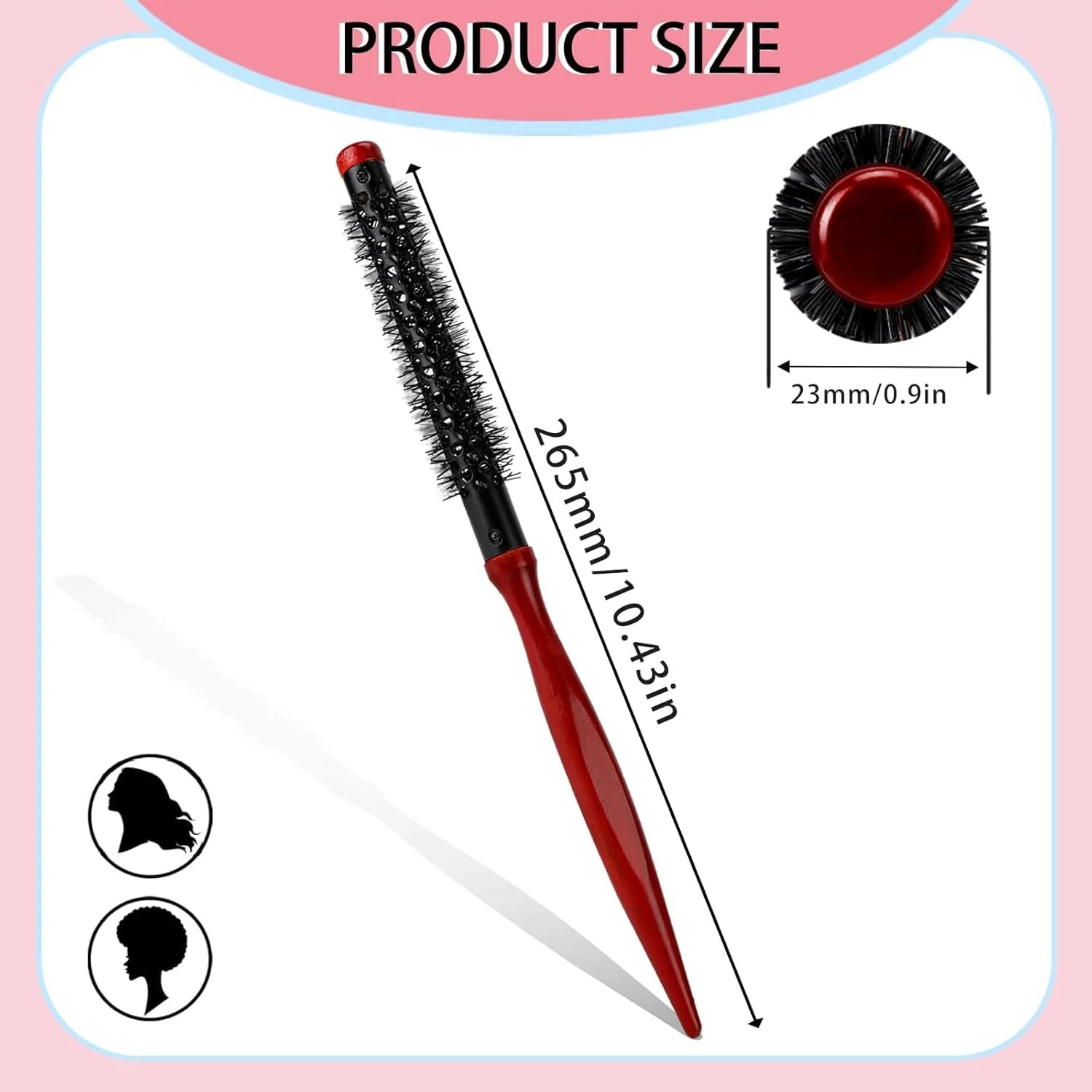 برس مو گرد کوچک برای خشک کردن مو، برس غلتکی کوچک برای حالت دادن به ریش مردان، حالت دهنده حرفه ای مو برای مردان و زنان