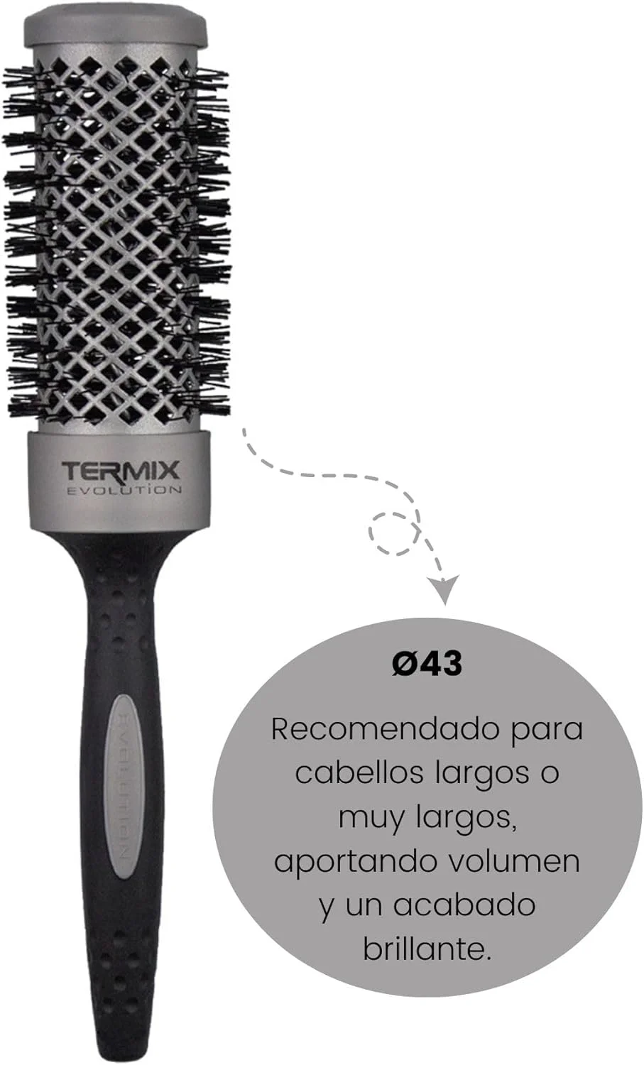 برس مو ترمیکس Evolution Basic Ø 43 mm - برس مو برای موهای معمولی با الیاف یونیزه برای موهای با ضخامت متوسط برس مو ترمیکس Evolution Basic Ø 43 mm - برس مو برای موهای معمولی با الیاف یونیزه برای موهای با ضخامت متوسط