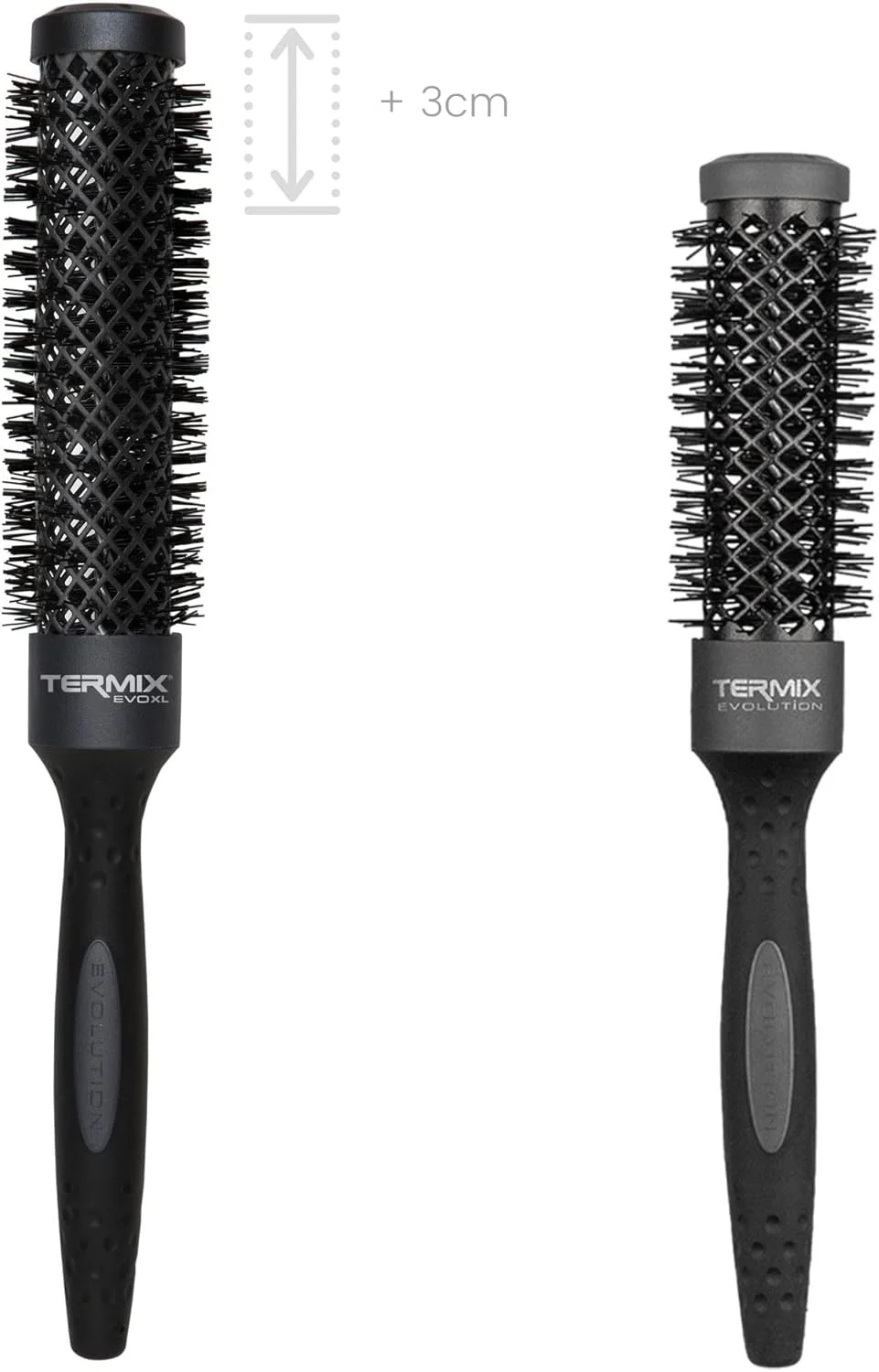 برس گرد مو ترمیکس Evolution XL، قطر 43 میلی متر، 3 سانتی متر بلندتر - برس مو با الیاف یونیزه و 25% سطح بیشتر برای خشک شدن سریعتر، B-4096