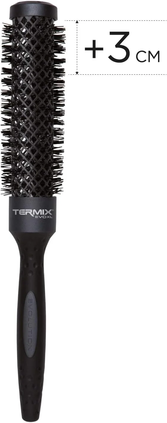 برس گرد مو ترمیکس Evolution XL، قطر 43 میلی متر، 3 سانتی متر بلندتر - برس مو با الیاف یونیزه و 25% سطح بیشتر برای خشک شدن سریعتر، B-4096