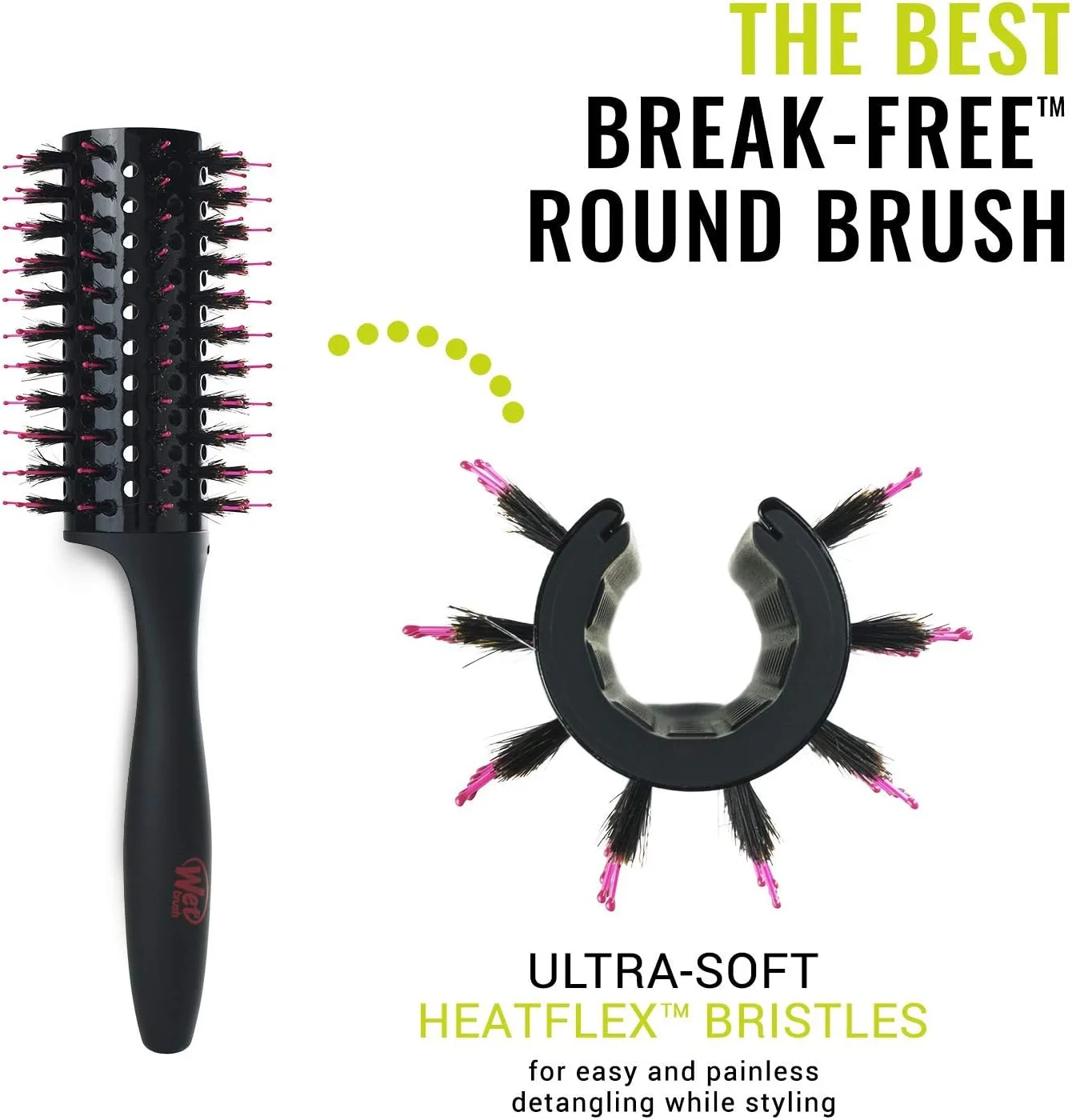 برس گرد حالت دهنده و صاف کننده مو وت براش - مناسب برای انواع مو - یک براشینگ بی نقص با درد، تلاش و شکستگی کمتر - طراحی باز برای خشک شدن سریعتر برس گرد حالت دهنده و صاف کننده مو وت براش - مناسب برای انواع مو - یک براشینگ بی نقص با درد، تلاش و شکستگی کمتر - طراحی باز برای خشک شدن سریعتر