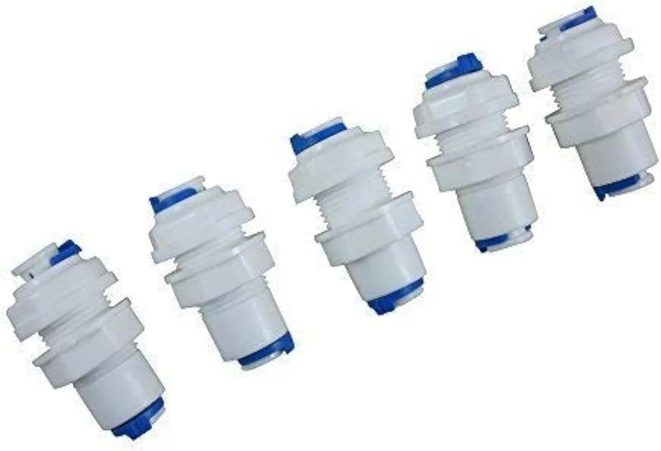 اتصال فله ای لوله SENSTREE، اتصال سریع فشاری برای سیستم اسمز معکوس آب RO (بسته 5 عددی) (اتصال فله ای لوله 1/4 اینچی)