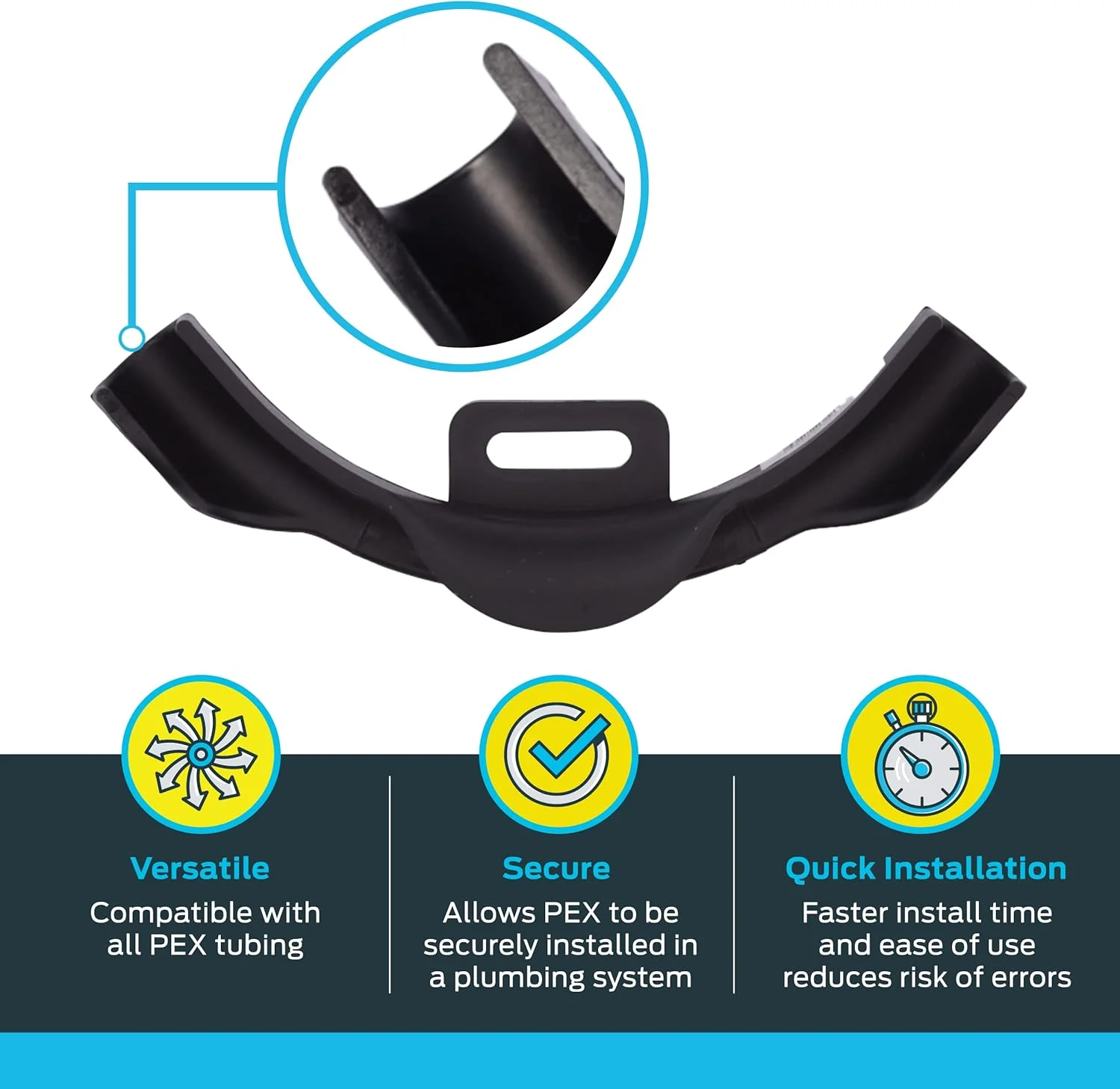 نگهدارنده خم پلیمر SharkBite 23050 با اندازه 1/2 اینچ به همراه براکت