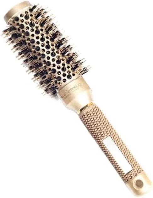 برس گرد حرارتی نانو سرامیکی و یونی YLmeet، برس حالت دهنده حرفه ای آرایشگری، ایده آل برای خشک کردن، حالت دادن، فر کردن و حجم دادن به مو (32 میلی متر)